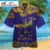 Golden Hibiscus Baltimore Ravens Hawaiian Shirt