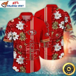 Gameday Flora Red Zone – San Francisco 49ers Hawaiian Shirt