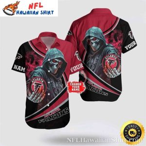 Ghostly Atlanta Falcons Enthusiast NFL Personalized Hawaiian Shirt