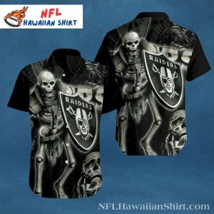 Ghostly Quarterback Las Vegas Raiders Aloha Shirt