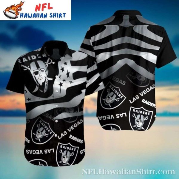 Glory Stripes – Las Vegas Raiders Patriotic Aloha Shirt