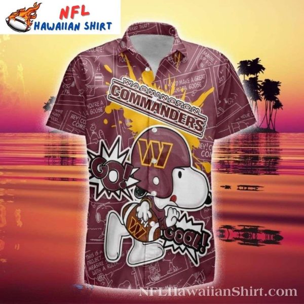 Go Snoopy NFL Washington Commanders Hawaiian Shirt