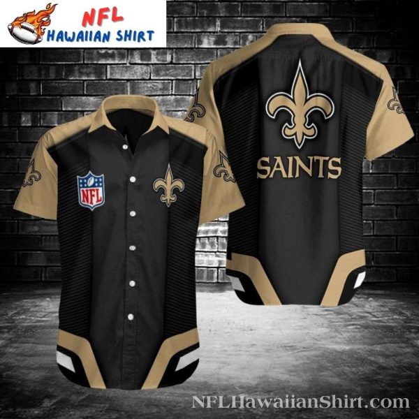 Gold Rush Stripes – NFL Saints Executive Hawaiian Shirt