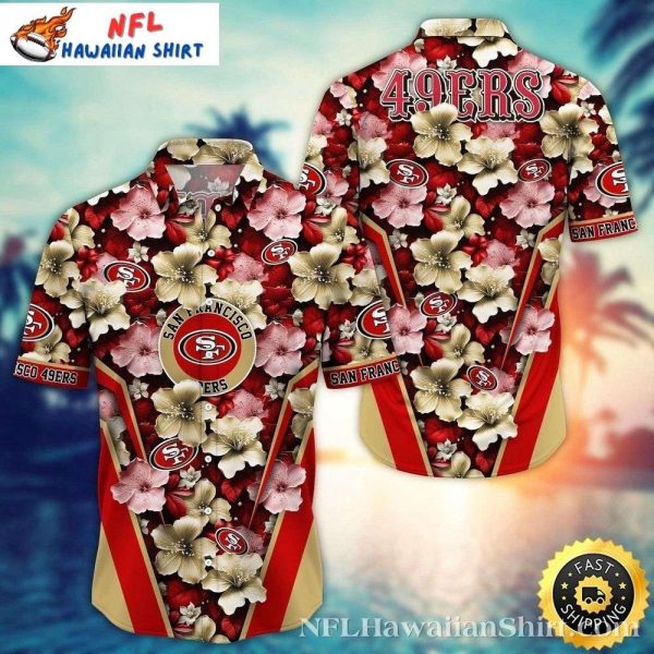 Golden Gate Floral Touchdown – San Francisco 49ers Aloha Shirt