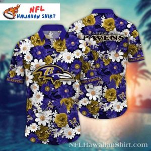 Golden Glory Baltimore Ravens Hawaiian Shirt