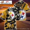 Golden Gridiron Glory Pittsburgh Steelers Personalized Hawaiian Shirt