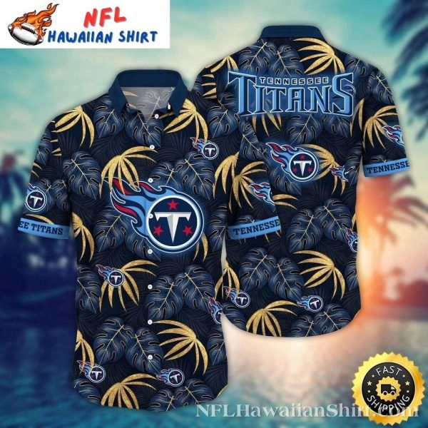 Golden Palm Nightfall – Tennessee Titans Aloha Shirt