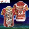 Hawaiian 49ers Shirt – 49ers Swoosh Red Black NFL Wave Shirt