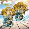 Golden Petals – Pittsburgh Steelers Flora Hawaiian Shirt