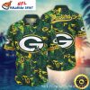 Green Bay Packers Geometric White Green Hawaiian Shirt