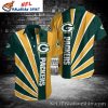 Green Bay Packers Game Time Stripe Detail Hawaiian Shirt
