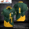 Green Bay Packers Fanatic Fade Black And Yellow Hawaiian Shirt