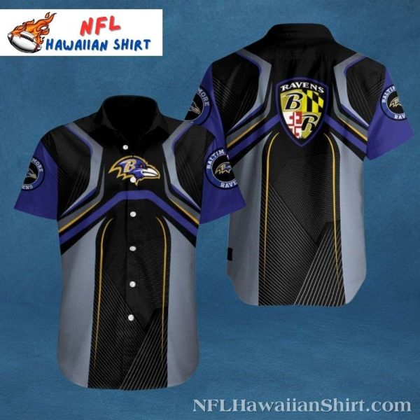 Gridiron Glory – Custom Name Ravens Hawaiian Shirt With Sharp Detailing