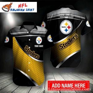 Gridiron Glory Customizable Pittsburgh Steelers Hawaiian Shirt