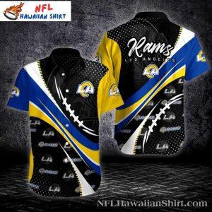 Gridiron Glory LA Rams Hawaiian Shirt – Yellow And Black Edition
