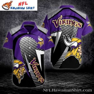 Gridiron Glory Minnesota Vikings Dot Fade Hawaiian Shirt