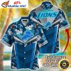 Gridiron Growl Detroit Lions Hawaiian Shirt – Fierce Mascot Design