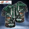 Icy Zigzag Personalized New York Jets Fan Aloha Shirt