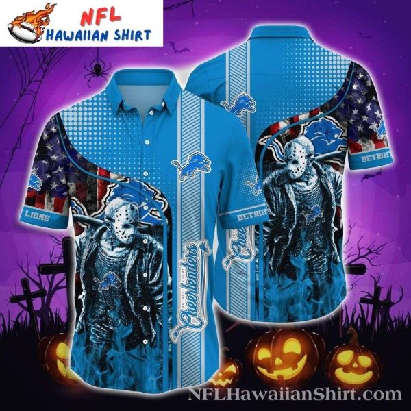 Halloween Jason Voorhees NFL Detroit Lions Hawaiian Shirt