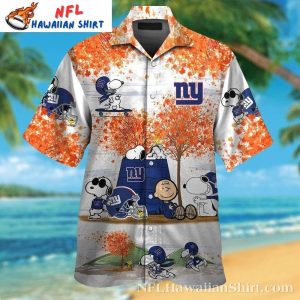 Hawaiian Shirt New York Giants With Snoopy Autumn Theme