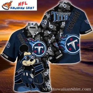 Hawaiian Titans Shirt – Tennessee Titans Logo And Mickey Surf
