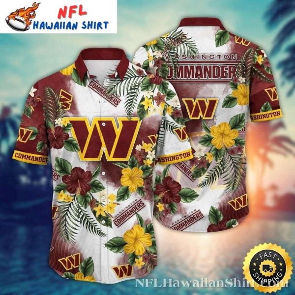 Hawaiian Vintage – Commanders White Floral Aloha Shirt