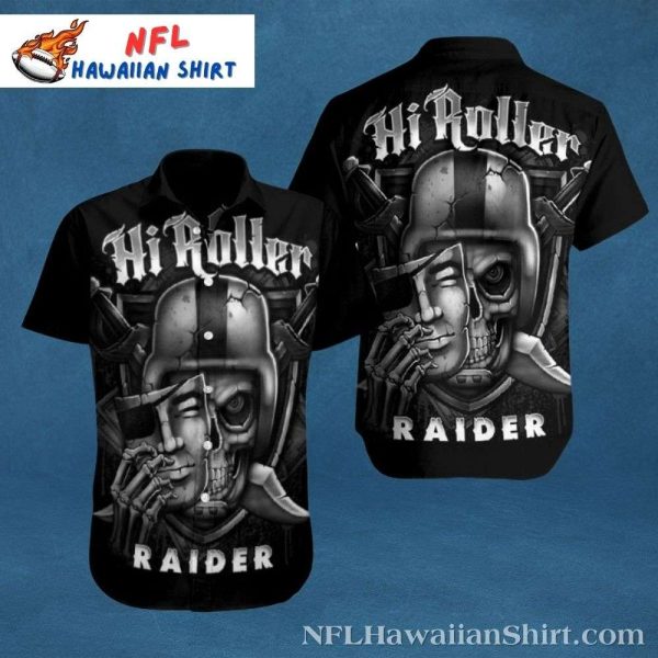 Hi-Roller Skeleton Las Vegas Raiders Tropical Hawaiian Shirt