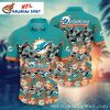 Hibiscus Flower Motif Hawaiian Miami Dolphins Shirt – Casual Fan Apparel