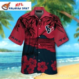 Hibiscus Halftime Houston Texans Hawaiian Shirt – Sunset Palms And Blossoms