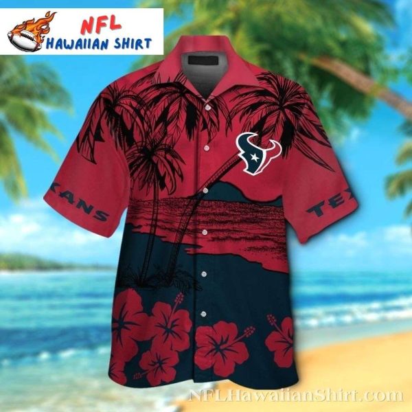 Hibiscus Halftime Houston Texans Hawaiian Shirt – Sunset Palms And Blossoms