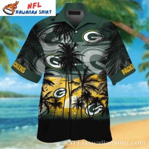 Horizon Huddle – Green Bay Packers Sunset Beach Hawaiian Shirt