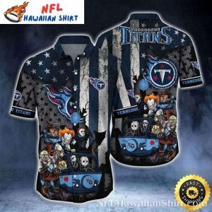 Horror Flick Tailgate – Halloween Tennessee Titans Hawaiian Shirt