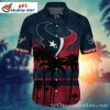 Houston Texans Hawaiian Shirt – Cloudy Sky Team Logo All-Over Print