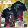 Houston Texans Aloha Spirit Floral Hawaiian Shirt – Black Monochrome
