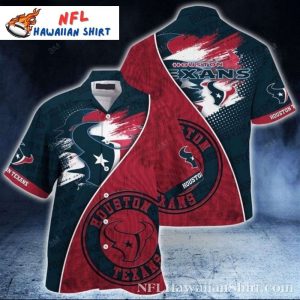 Houston Texans Grunge Texture Team Pride Hawaiian Shirt – Dual Force Design