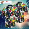 Houston Texans Nautical Hibiscus Hawaiian Shirt – Deep Ocean Flowers