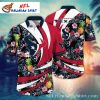 Houston Texans Night Bloom Playmaker Hawaiian Shirt – Dark Floral Rush