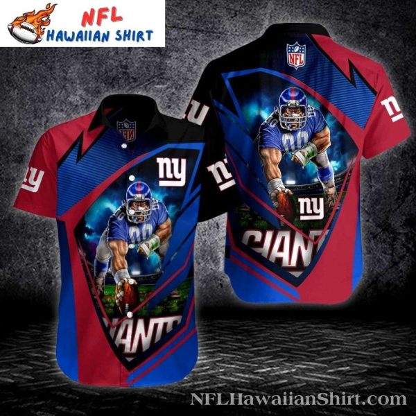 Iconic NY Giants Player Tribute Vibrant Hawaiian Shirt With Customizable Options