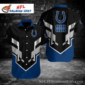 Indianapolis Colts Chevron Chic – Monochrome Edge Hawaiian Shirt