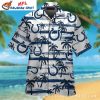 Indianapolis Colts Chevron Chic – Monochrome Edge Hawaiian Shirt