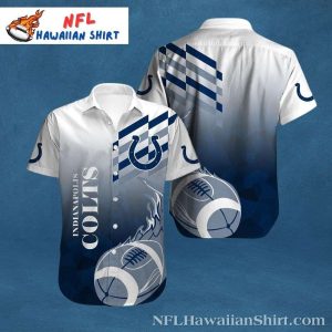Indianapolis Colts Game Day – Football And Stripe Collision Hawaiian Shirt