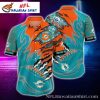 Mascot Wave – Men’s Team Mascot Graphic Dolphins Hawaiian Shirt – Oceanfront Fanwear