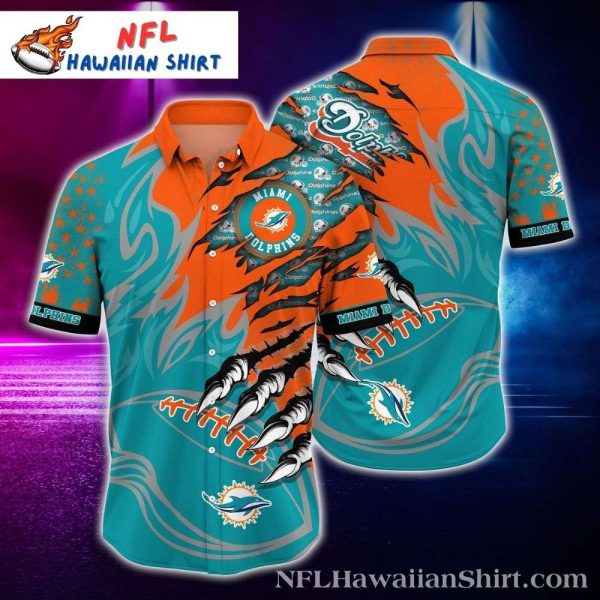 Inferno Wave Miami Dolphins Hawaiian Shirt – Fiery Fan Fashion