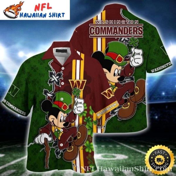 Irish Charm – Mickey Mouse Commanders Football Aloha Shirt