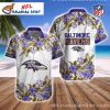 Helmet Clash – Ravens Aloha Shirt With Bold Graphic Print
