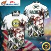 Mystical Skull Green Bay Packers Dark Hawaiian Tropical Shirt