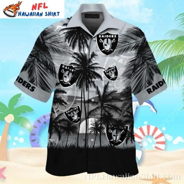 Island Shadow Raiders Monochrome Hawaiian Shirt