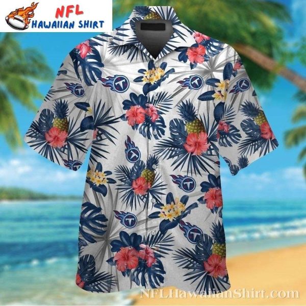 Island Sunset – Tennessee Titans Floral Hawaiian Shirt