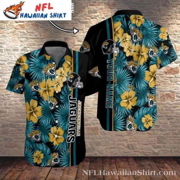 Jacksonville Jaguars Tropical Escape – Personalized Floral Hawaiian Shirt