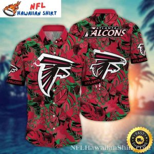 Jungle Fervor – Atlanta Falcons Thematic Green And Red Tropical Shirt